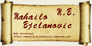 Mahailo Bjelanović vizit kartica